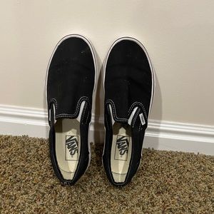 Vans canvas slip ons, worn once!